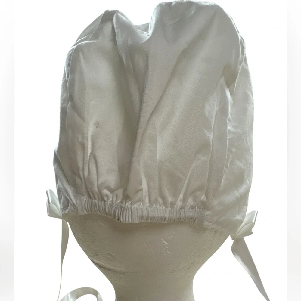 Cotton Baptism Bonnet/Cap Unisex NWOT 6 Month